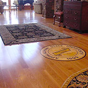 Prefinished oak entry with medallion, Boone, NC