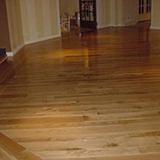 Prefinished hickory hardwood flooring with border, Boone, NC